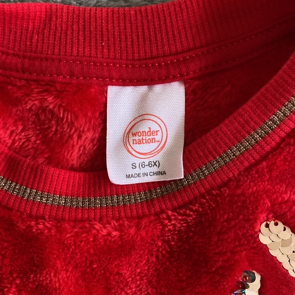 Red Reindeer Sequin Sweater - Picture 4 of 5